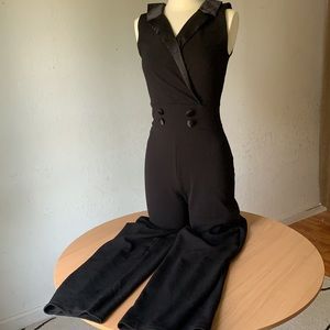 Black Jumpsuit One Piece Wide Legged Pants